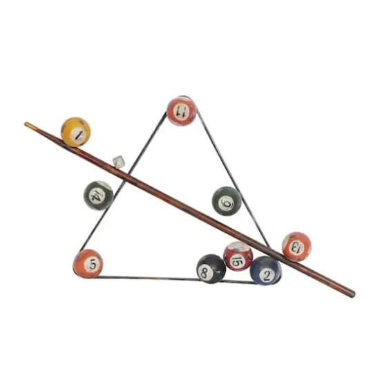 Multicolor Metal Pool Set Wall Accent {1}