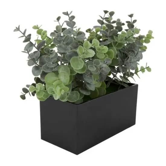 12" Green Foliage Artificial Plant with Black Pot {4}