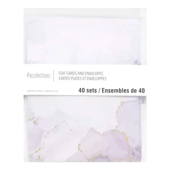 Gray Watercolor Flat Cards & Envelopes by Recollections&trade;, 4.25" x 5.5" {1}