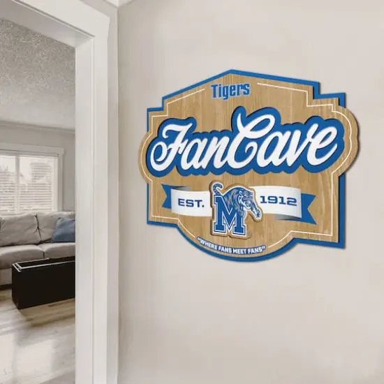 NCAA Fan Cave Sign Memphis Tigers {5}