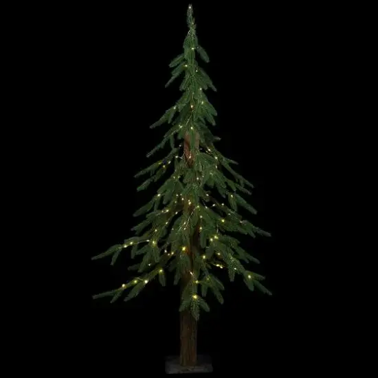 4ft. Pre-Lit Alpine Artificial Christmas Tree, Clear LED Lights {4}