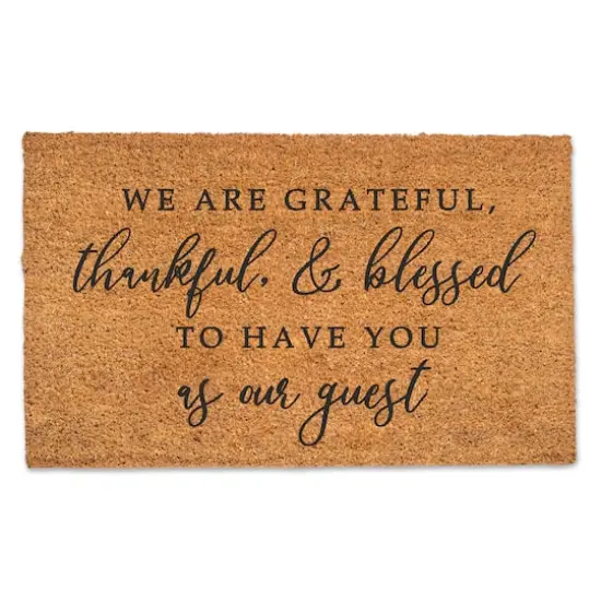 Grateful Thankful & Blessed Doormat {1}