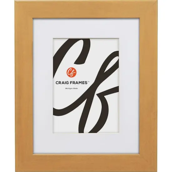 Craig Frames 4 Pack: Bauhaus 125 Distressed Gold Picture Frame with Mat {3}