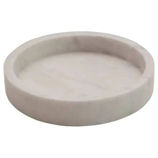 Hello Honey&reg; 8" Carved Marble Tray White {4}
