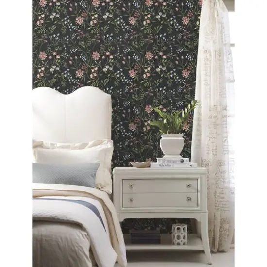 RoomMates Meadow Mix Peel & Stick Wallpaper Black/Multi {7}