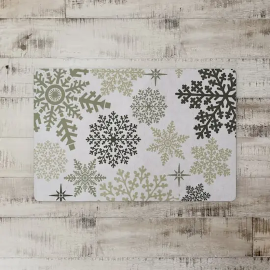 Snowflake Pattern 27x18 Floor Mat {3}