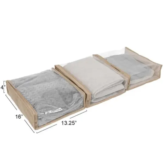 Household Essentials Under Bed Storage Bag Set Brown {4}