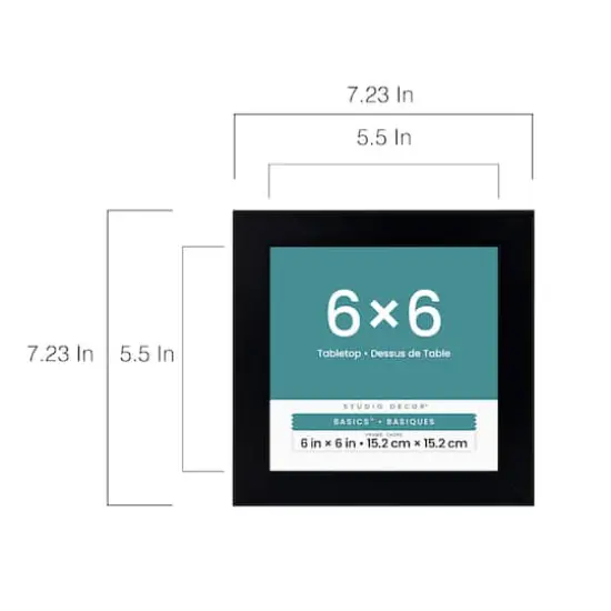 Basics&trade; 6" x 6" Black Flat Frame by Studio D&eacute;cor&reg; {6}