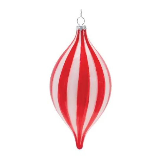 6ct. Striped Glass Ornaments {5}