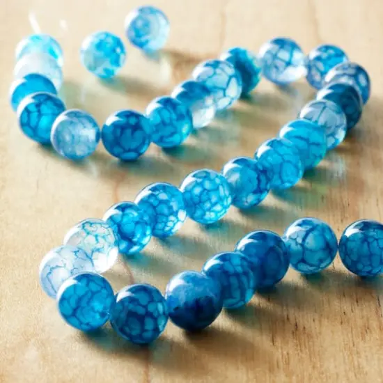 Blue Crackle Agate Round by Bead Landing&reg;, 8mm {3}