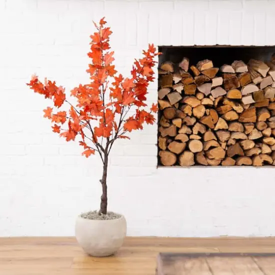 4ft. Autumn Rustic Maple Artificial Fall Tree {3}