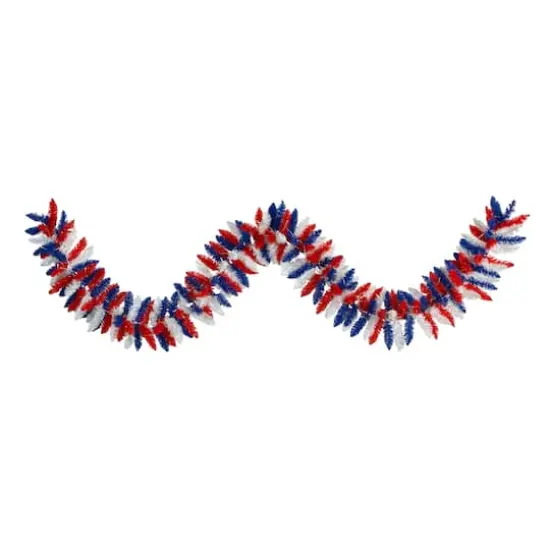 9ft. Warm LED Light Patriotic Garland {4}