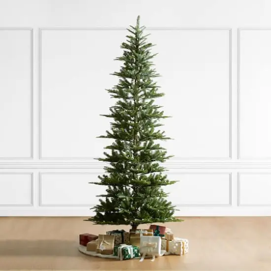 9ft. Pre-Lit Green Slim Fir Artificial Christmas Tree, Color Changing LED Lights {3}