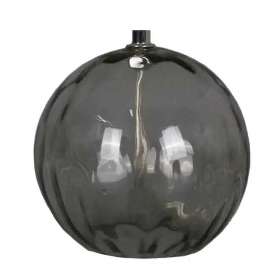 13" Glass Sphere Table Lamp with White Fabric Shade by Ashland® Gray {3}