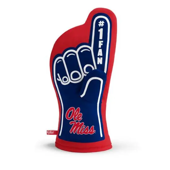Quilted No.1 Oven Mitt Mississippi Rebels {1}