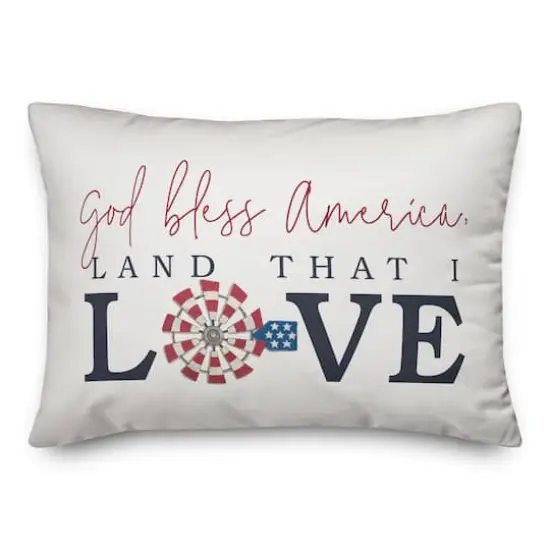 God Bless America Land That I Love Throw Pillow {1}