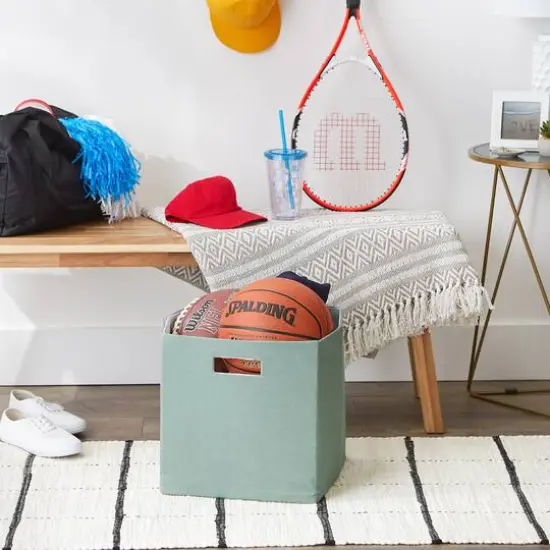 DII&reg; 13" Polyester Solid Storage Cube Artichoke {7}