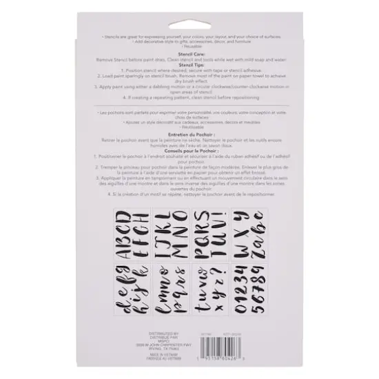 Alphabet Brush Letters Stencils, 7" x 10" by Craft Smart&reg; {5}