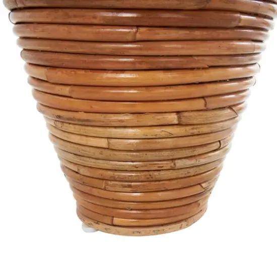 28" Brown Rattan Handmade Wrapped Vase {7}