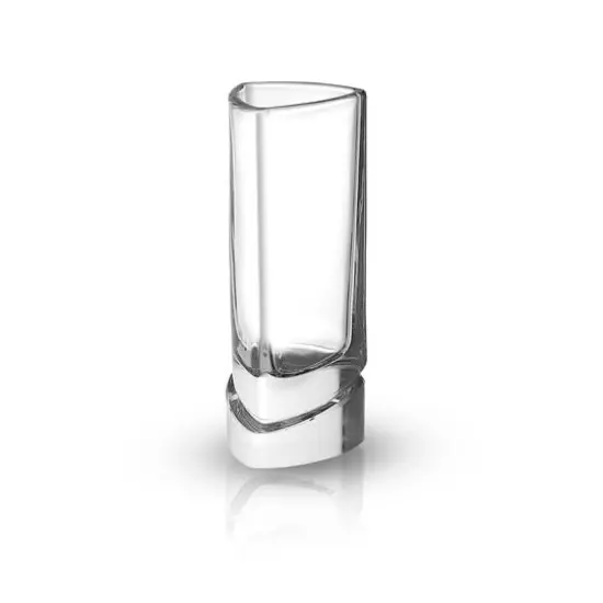 JoyJolt&reg; 1.5oz. Aqua Vitae Triangle Off Base Shot Glasses, 4ct. {4}