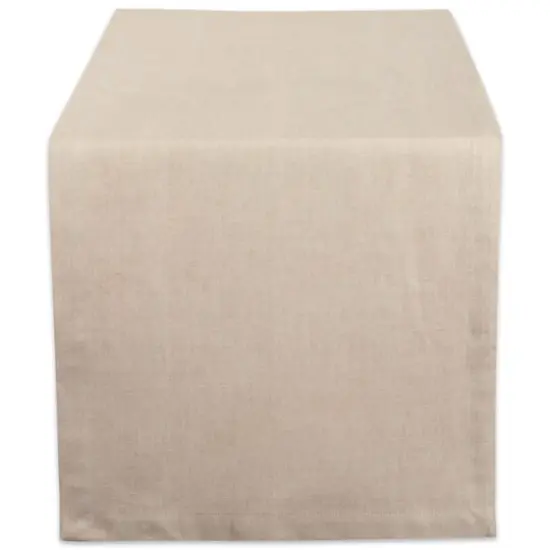 DII&reg; 108" Solid Chambray Table Runner Natural {1}