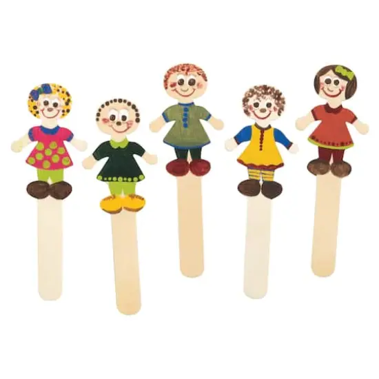 Creativity Street® 5.5" Natural Wood People-Shaped Craft Sticks, 3 Packs of 36 {4}
