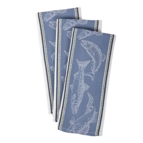 DII&reg; Fish Jacquard Dishtowel, 3ct. {4}