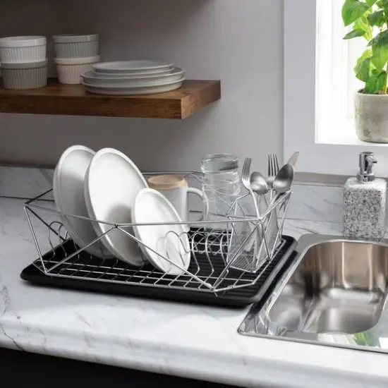 Kitchen Details 18.5" Geode Dish Rack Chrome {5}