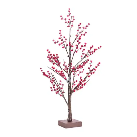 38" LED Red Berry Tree Decoration {1}