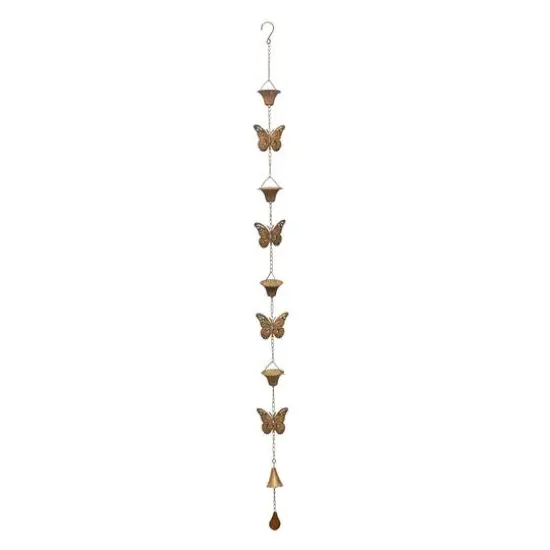 61.5" Iron Butterfly Rain Chain {1}