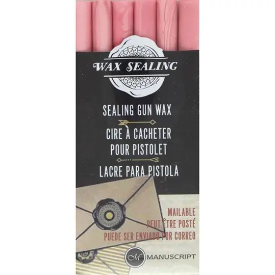 Manuscript Wax Sealing Gun Wax Sticks, 6ct. Pink {1}