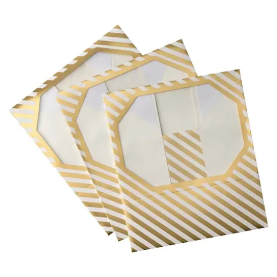 Gold & White Striped Treat Boxes By Celebrate It&reg; {5}