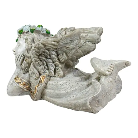 8" Daydreaming Angel Outdoor Patio Garden Statue {5}