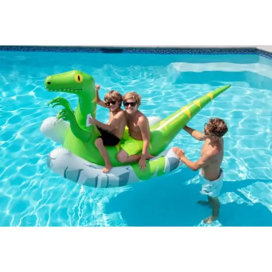 Swim Central 92" Rockin' Raptor Inflatable Pool Float {3}