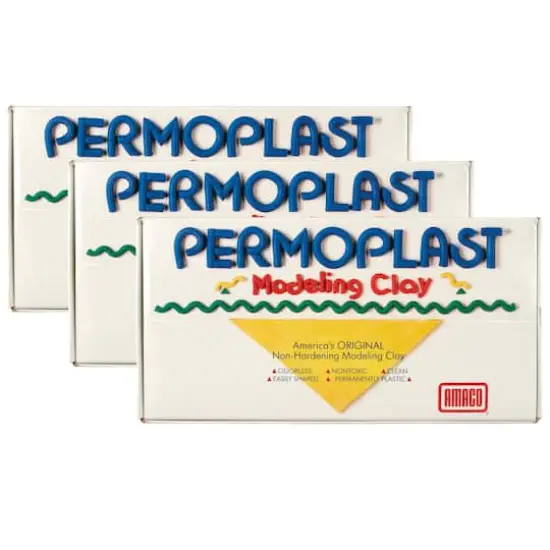 AMACO Permoplast&reg; 1lb. Green Modeling Clay, 3ct. {1}