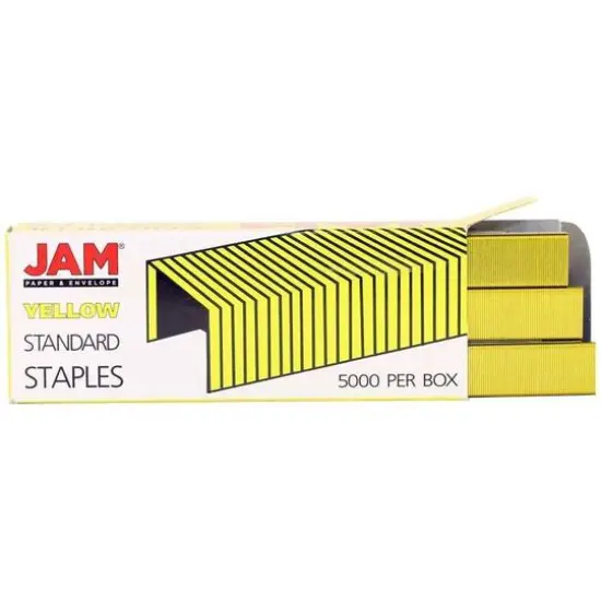 JAM Paper Stapler, Tape Dispenser & Staples Office Trio Kit Yellow {7}