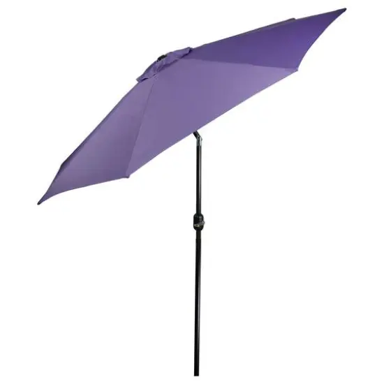 9ft. Outdoor Patio Market Umbrella with Hand Crank & Tilt Purple/Black {7}