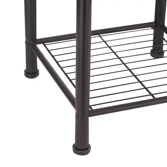 Organize It All 30" Belgium Oil Rubbed Bronze 3-Tier Shelving Tower {11}