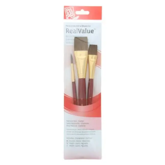 Princeton&trade; RealValue&trade; Camel Hair 3 Piece Brush Set {1}
