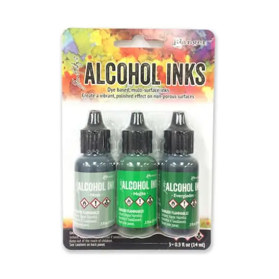 Tim Holtz&reg; Mint & Green Spectrum Alcohol Inks, 3ct. {1}