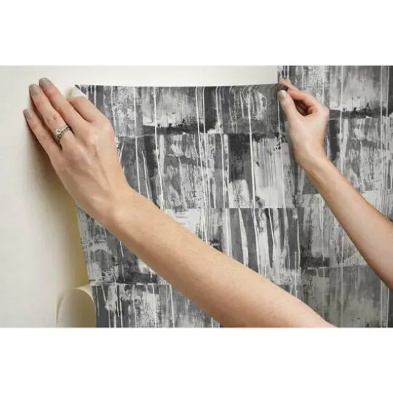RoomMates Washout Peel & Stick Wallpaper Black/White {11}