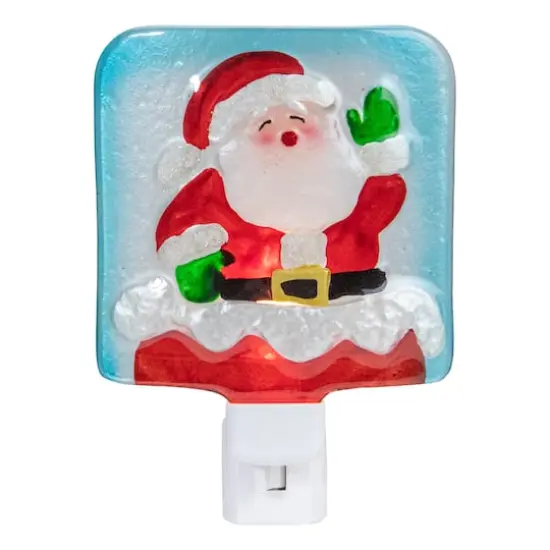 6" Red & White Santa Claus Christmas Night Light {1}