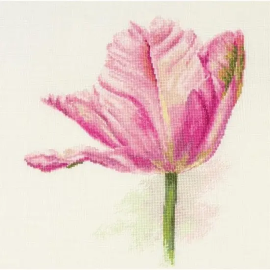 Alisa Tulips. Light Pink Cross Stitch Kit {1}