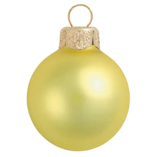 Whitehurst 40ct. 1.5" Matte Glass Christmas Ornaments Yellow {1}
