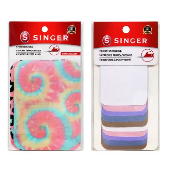 SINGER&reg; Decorative Print & Pastel DIY Iron-On Fabric Patch Kit with 1 Bonus Stencils {3}