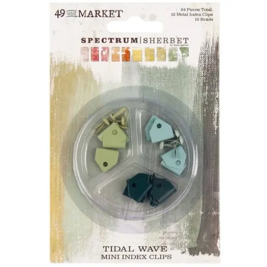 49 and Market Spectrum Sherbet Tidal Wave Mini Index Clips {1}