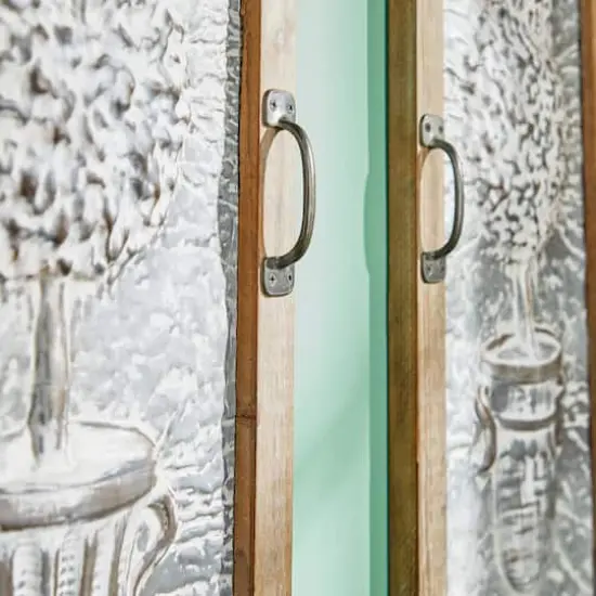 52" Brown Farmhouse Shutter Wall D&eacute;cor Set {10}