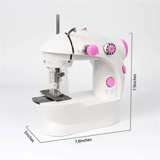 Haitral&trade; Cute Pink Flex-Speed Double-Thread Cordless Sewing Machine with Built-In Table {5}