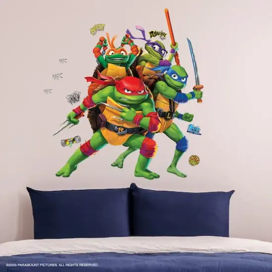 RoomMates Teenage&nbsp;Mutant&nbsp;Ninja Turtles&nbsp;Mutant&nbsp;Mayhem&nbsp;Group&nbsp;Giant Peel & Stick Wall Decals {3}