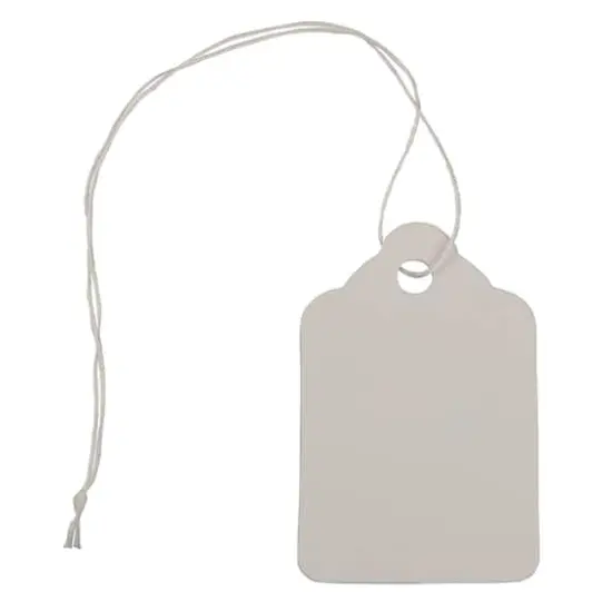 JAM Paper White Mini Gift Tags with String, 75ct. {1}